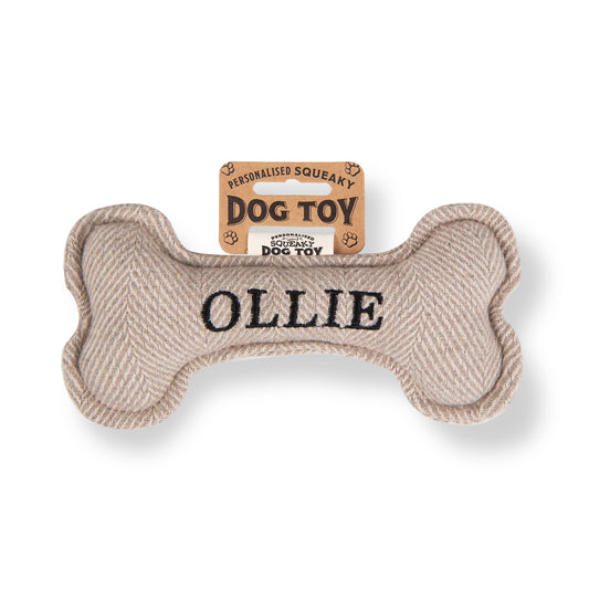 Squeaky Bone Dog Toy - Ollie