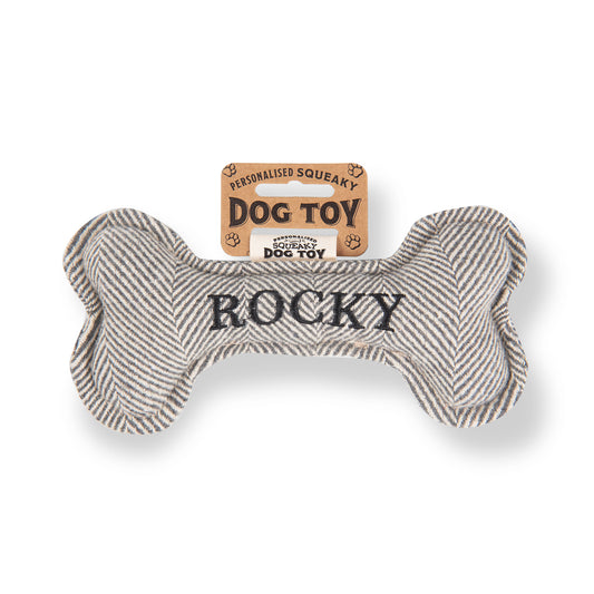 Squeaky Bone Dog Toy - Rocky