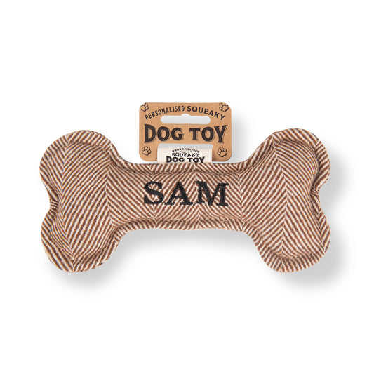 Squeaky Bone Dog Toy - Sam