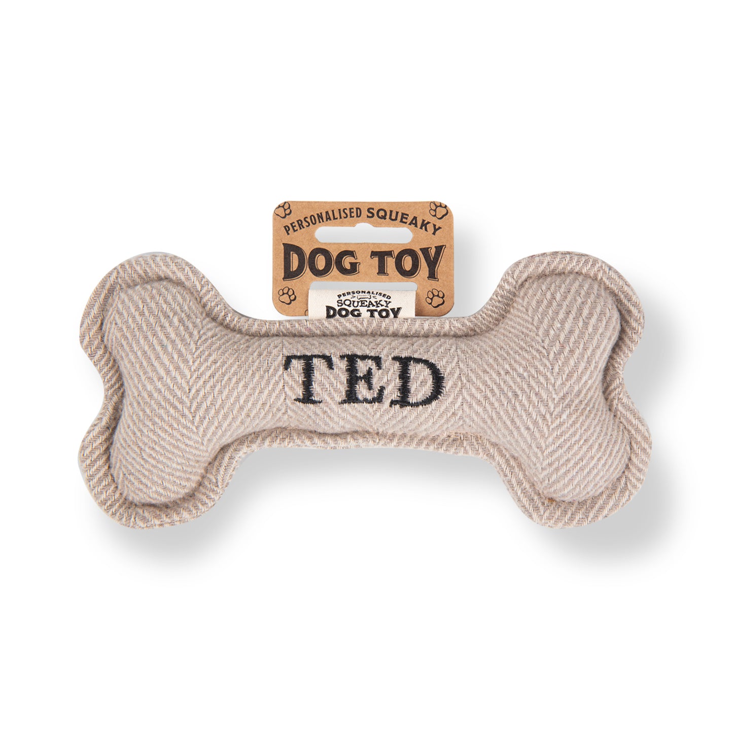 Squeaky Bone Dog Toy - Ted