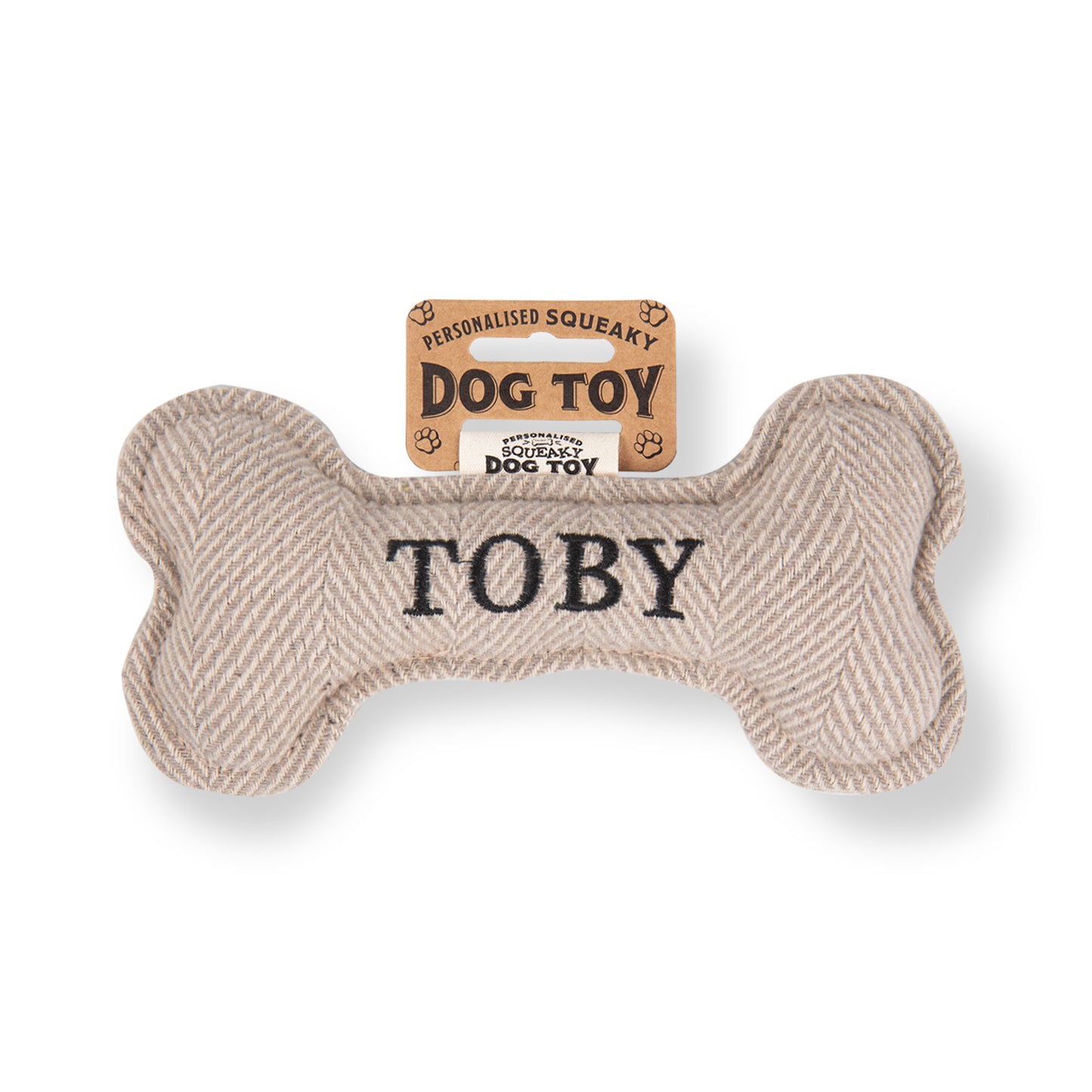 Squeaky Bone Dog Toy - Toby