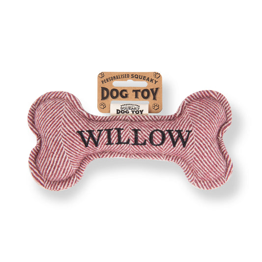 Squeaky Bone Dog Toy - Willow