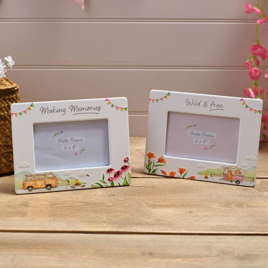 RL Camping Ceramic Photo Frame With 3D Elements 2 asst
