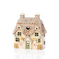 Stoneware Large Thatched Cottage Green Door Tea Light Holder