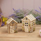 Stoneware Garden Shed With Embossed Blue Flower Tea Light Holder