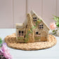 Cottage Garden Stoneware House With Chimney Candle Holder