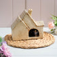 Cottage Garden Stoneware House With Chimney Candle Holder