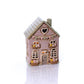 Cottage Garden Stoneware House With Bunting Candle Holder