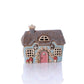 Cottage Garden Stoneware Blue House With Mushrooms Candle Holder