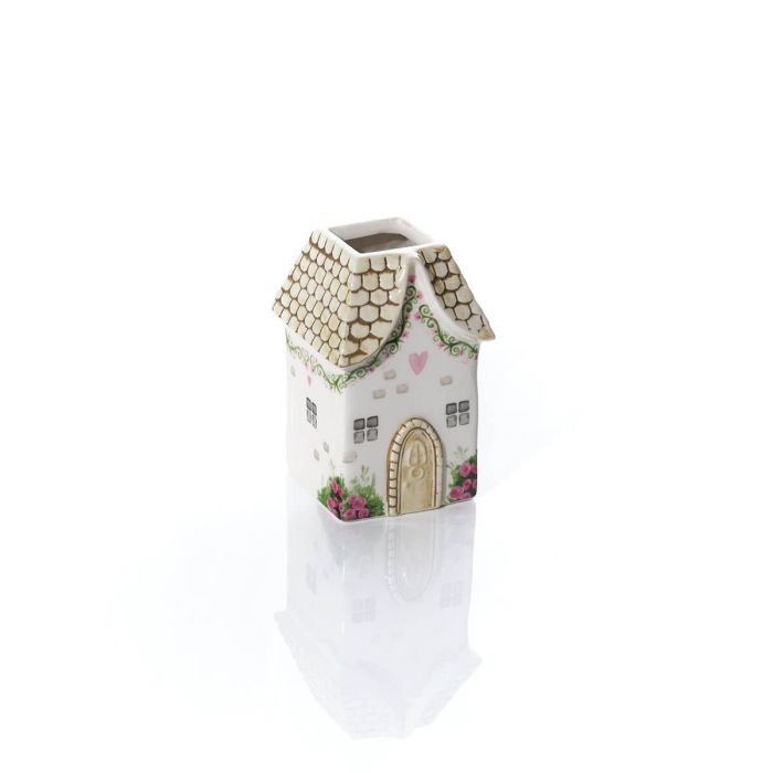 Cottage Garden Stoneware Shaped Vase