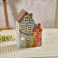 Flourish & Foliage Stoneware Double House Candle Holder