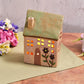 Floral Serenade Stoneware Sage Green Roof Candle Holder