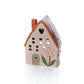 Floral Serenade Stoneware House With Cut Out Heart Candle Holder