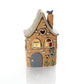 Garden Birds Stoneware Ochre House With 3D Bird Candle Holder