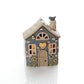 Garden Birds Stoneware Cornflower Blue House With 3D Bird Candle Holder
