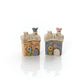 Garden Birds Stoneware House Ornament With 3D Bird *Orange Only