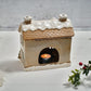 RL Stoneware House With Dormer Windows Candle Holder