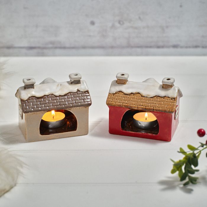 RL Stoneware House With Cut Out Star 2 asst