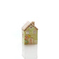 Ceramic Green House Small With Embossed Flower Painted Tea Light Holder