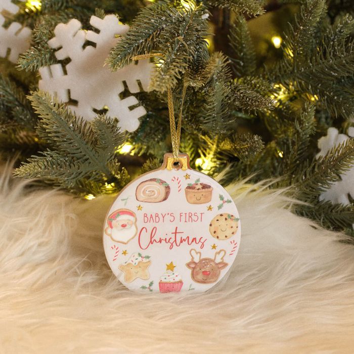 RL Baby's First Christmas Ceramic Hanger
