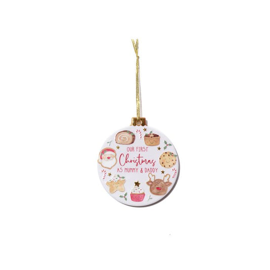 RL First Christmas As Mummy & Daddy Ceramic Hanger