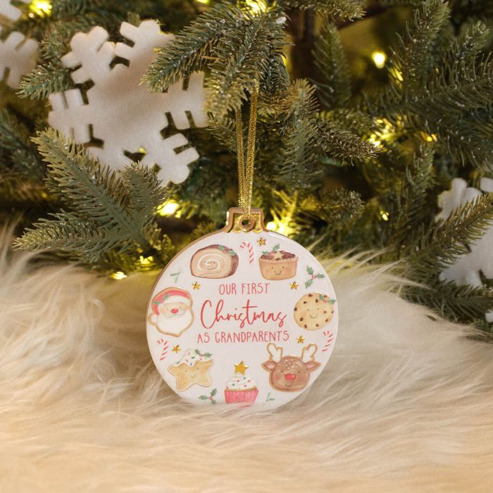 RL First Christmas As Grandparents Ceramic Hanger