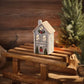 RL Blue House With Grey Roof Embossed Tealight Holder