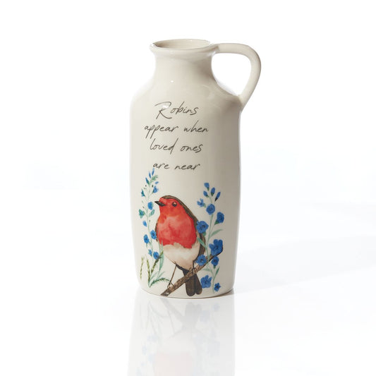 RL Robin Appear Forget Me Not Vase
