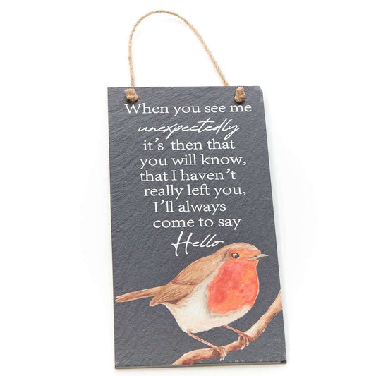 RL Slate Robin Remembrance Plaque