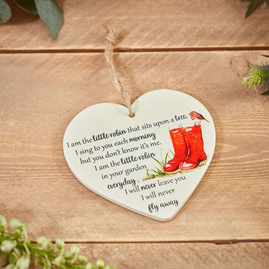 RL Robin Memory Heart Hanger Wellies