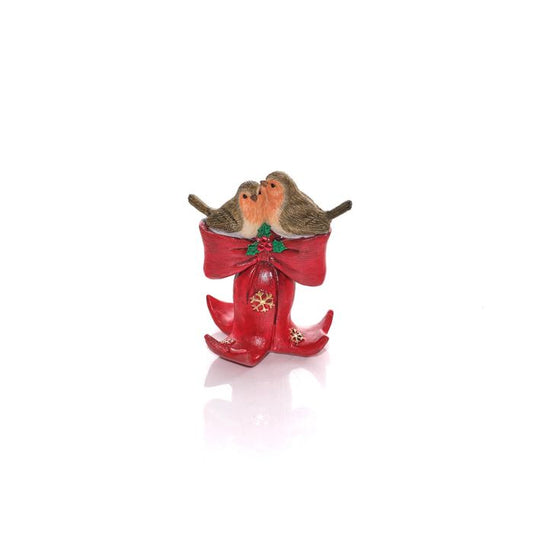 RL Robin Resin Bow Ornament