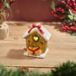 RL Robin Resin House With Bow Led Ornament