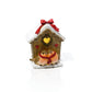 RL Robin Resin House With Bow Led Ornament