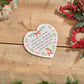 RL Robin Think Of You Ceramic Heart Hanger