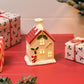 RL Hollies White Embossed House With Red Roof Led Large