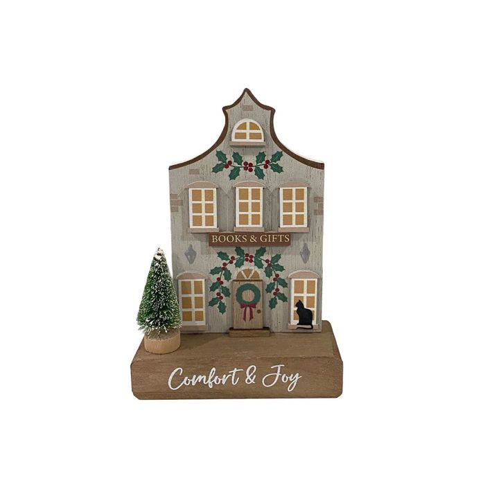 RL Christmas Market Comfort And Joy Shop Wood Block