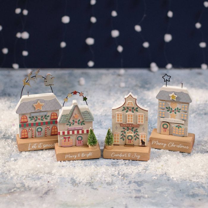 RL Christmas Market Let It Snow Shop Wood Block