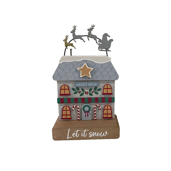RL Christmas Market Let It Snow Shop Wood Block