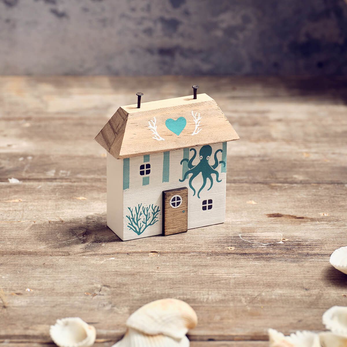 RL Lobster Love Wooden Decorative House With Octopus