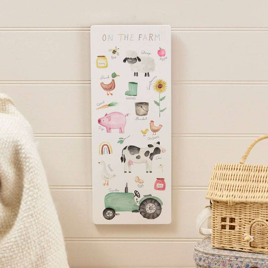 RL Mini Farm Animals Baby Wood Plaque