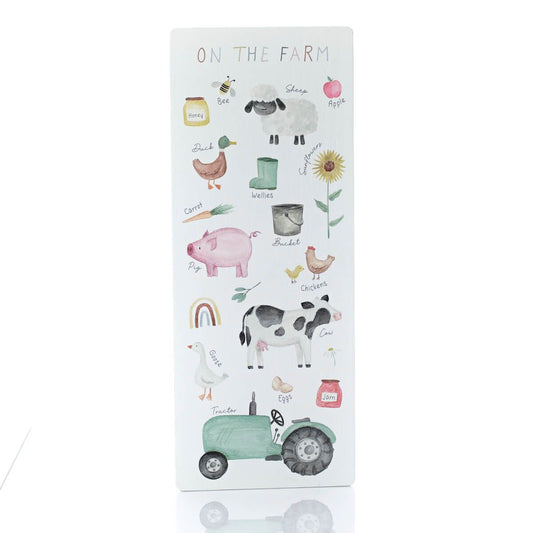 RL Mini Farm Animals Baby Wood Plaque