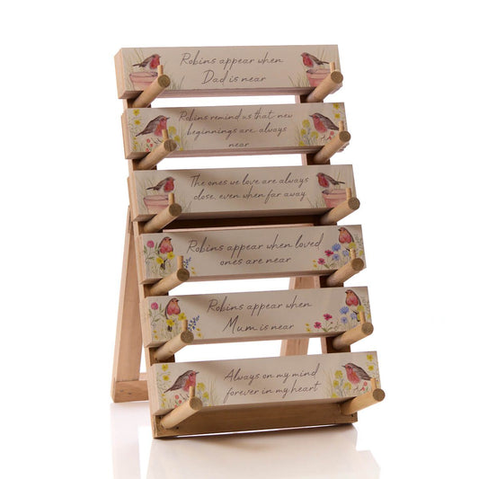 RL Robin Floral Tabletop Block 6 Asst