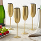 OS 4 Matt Gold Champagne Flutes S/S