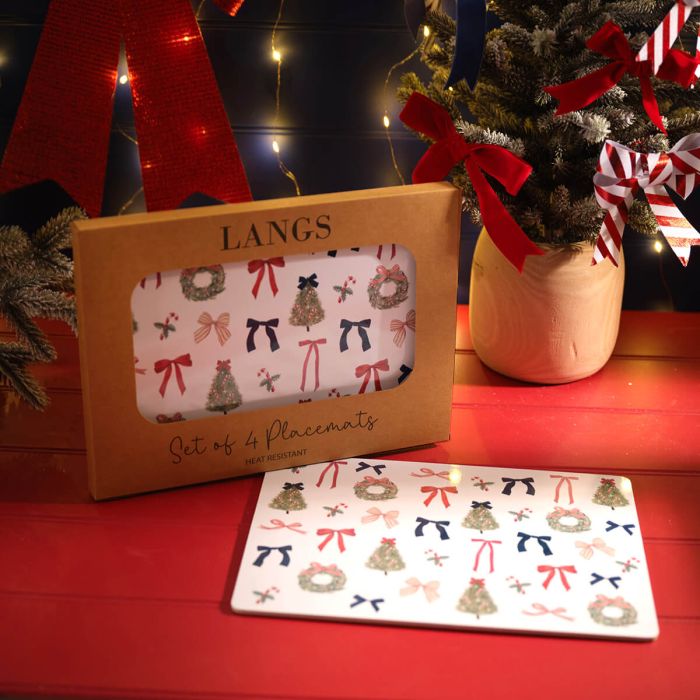 RL Merry Little Bows Placemats Box of 4