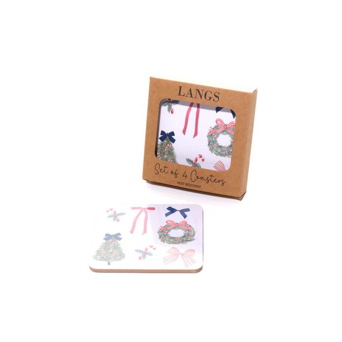 RL Merry Little Bows Coasters Box of 4