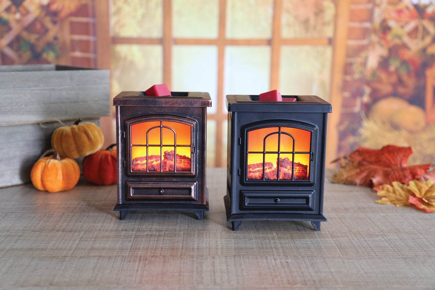 Log Burner Electric Black 16cm