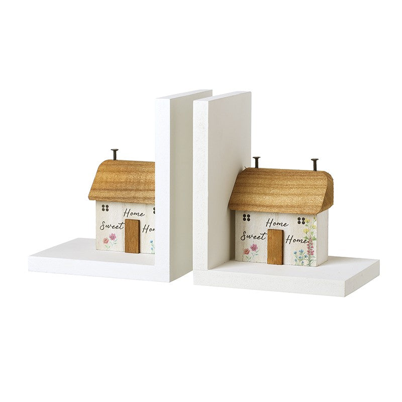 HS Home Sweet Home House Book Ends