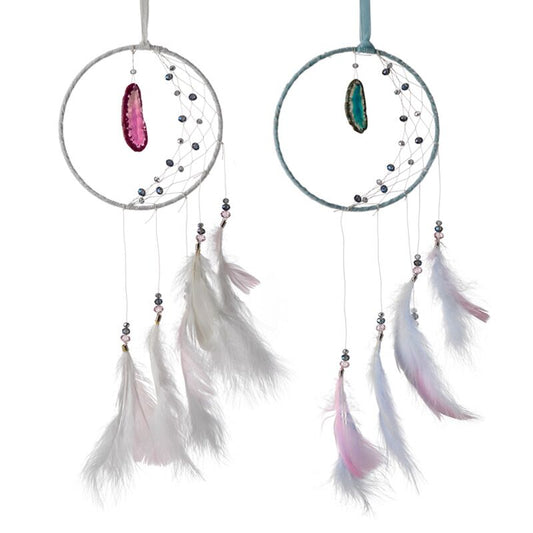 PK Dreamcatcher White Sickle Agate Charm