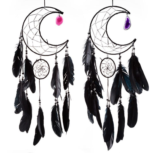 PK Dreamcatcher Black Sickle Agate Charm