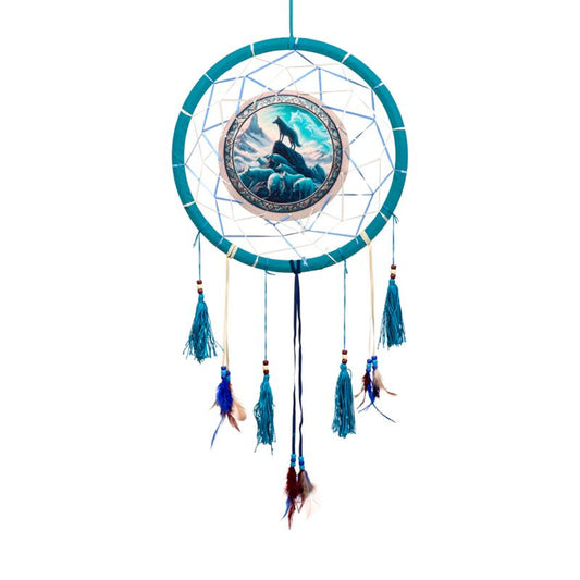 PK Spirit Wolf Pack Dreamcatcher 33cm